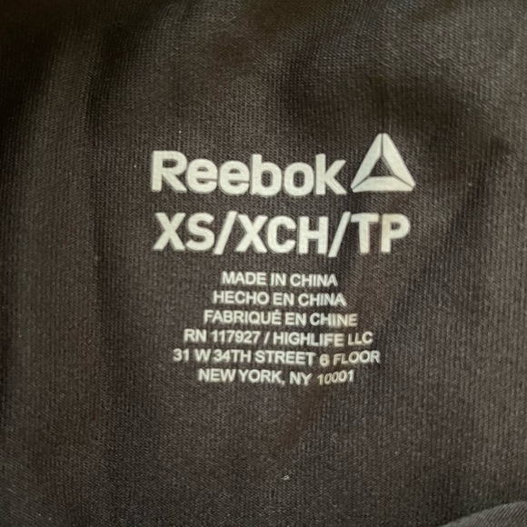 NWT Women's Reebok Training Straight High Rise Black Workout Run Yoga Pants XS - Picture 6 of 7